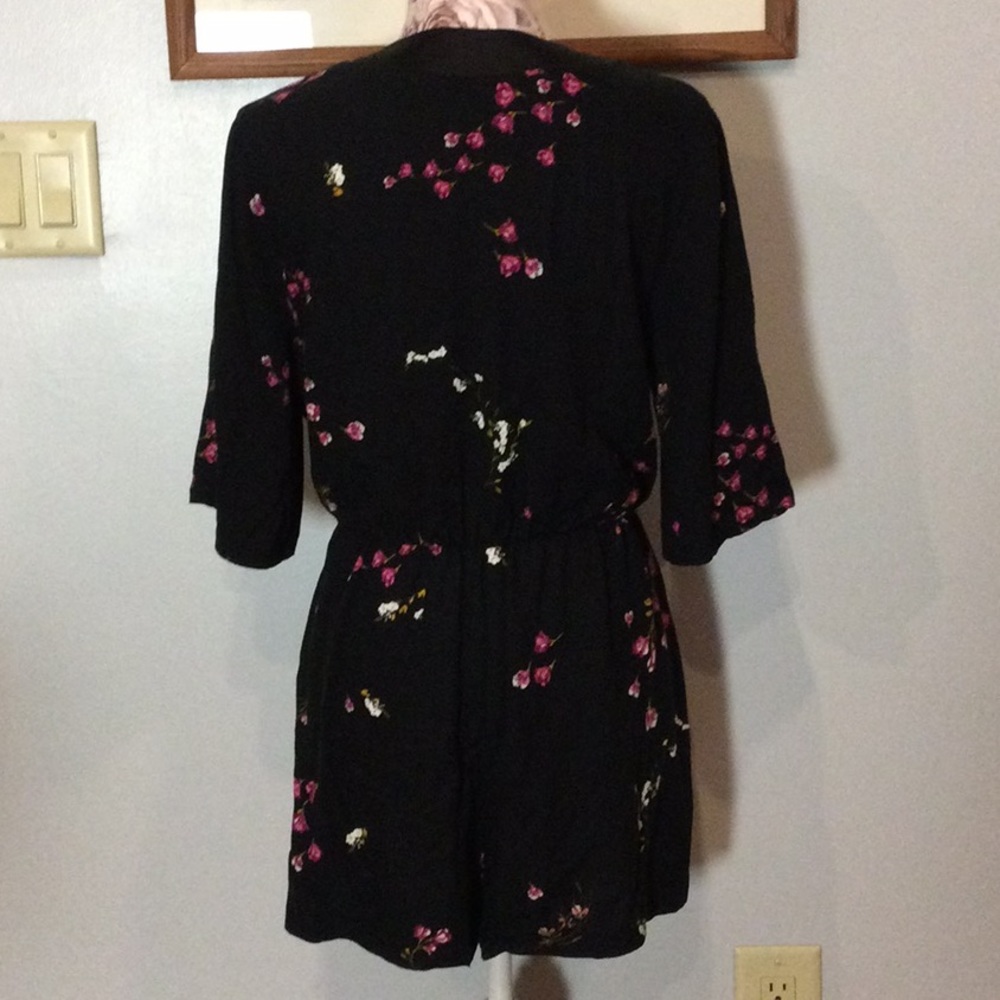 Primark Black & Pink Floral Romper - Picture 2 of 6